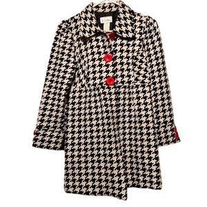 3 SISTERS Girls Houndstooth Peacoat Size S